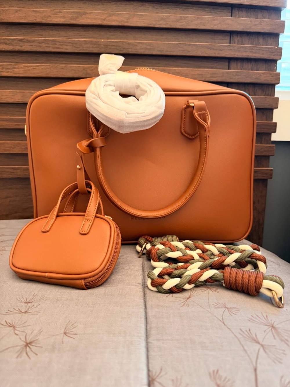🤎 Melie Bianco Natasha Travel Bag Set – Brown 🤎 - Picture 6 of 7
